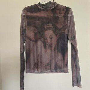 Venus Sheer Mock Turtleneck